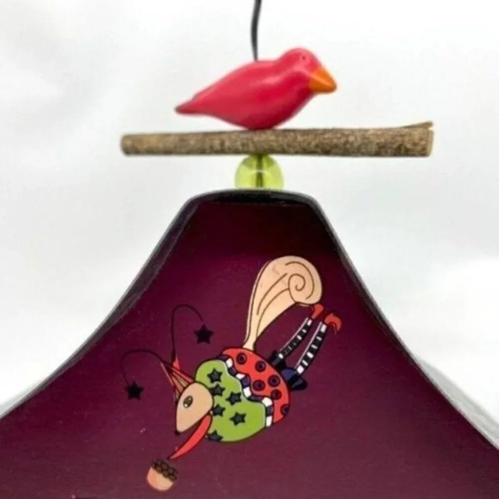 Helena Rozo Wood & Metal Whimsical Folk Art Birdhouse